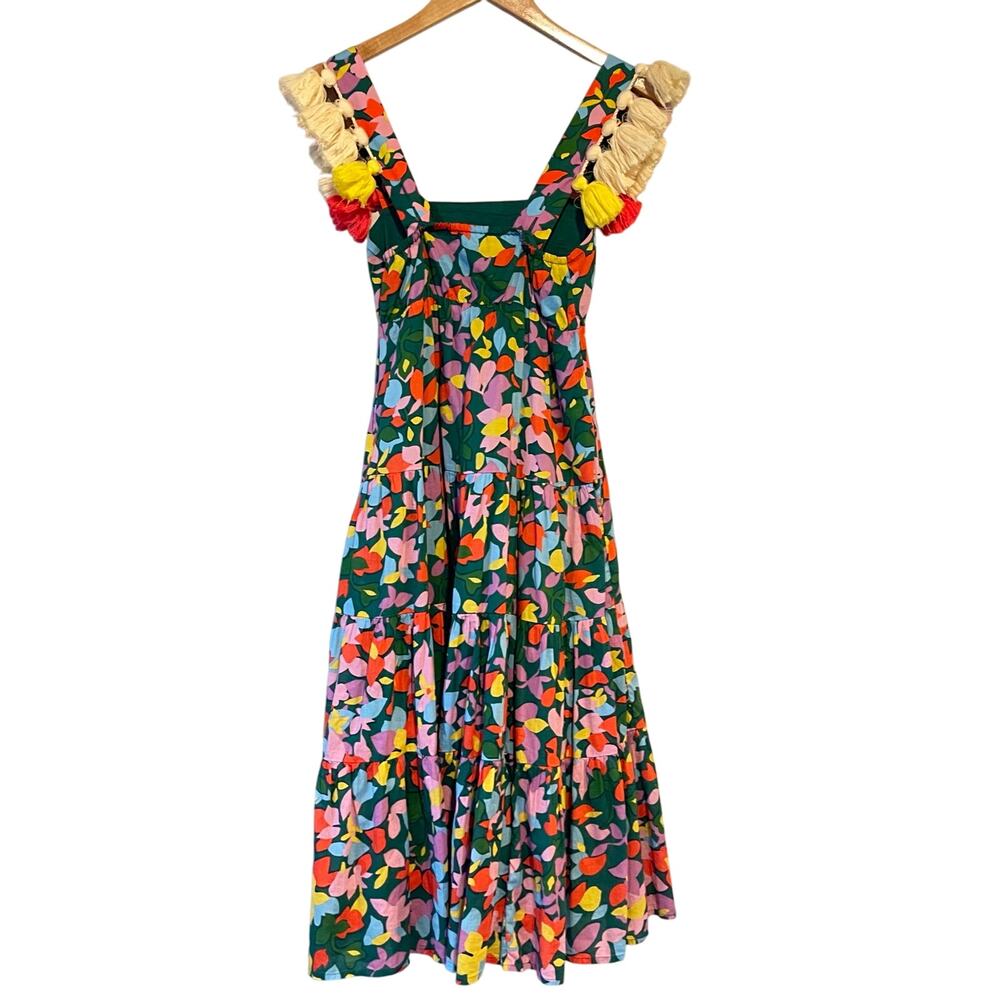 NWOT J. Crew‎ Tassel Dress Confetti Floral Midi Dress Size XXS - Picture 9 of 9